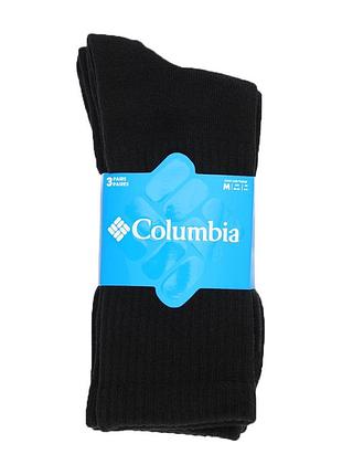 Шкарпетки columbia 3pp columbia unisex  2 parts logo crew чорні c1235-blk