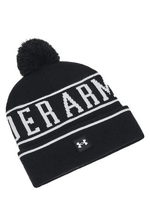 Шапка чоловіча under armour m halftime pom beanie чорна