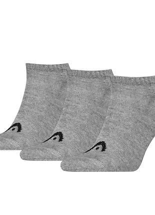 Шкарпетки унісекс head elements all sports sneaker 3p сірі 701229011004