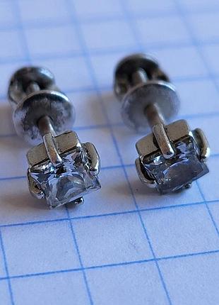 Серьги серебро 925, вес 1.6г 2