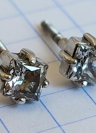 Серьги серебро 925, вес 1.6г 4