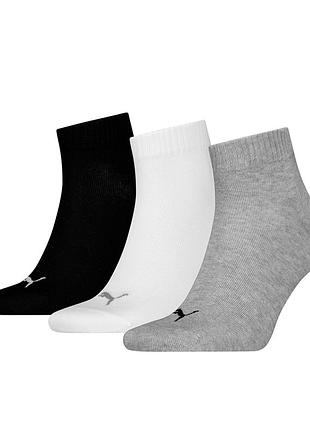 Шкарпетки puma unisex quarter plain 3p мультиколір 93858917
