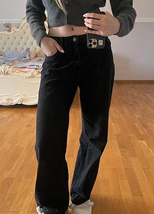 Джинси жіночі stradivarius чорні 38-36 розмір