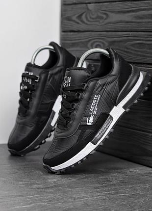 Кроссовки lacoste elite active black and white