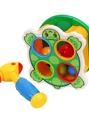 Розвиваюча гра з молоточком "funnyturtle" 3342txk зі звуком, 4 кульки