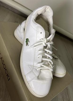 Кеди чоловічі lacoste білі 42 розмір