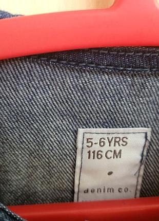 Джинсовое платье primark на 5-6 лет 4
