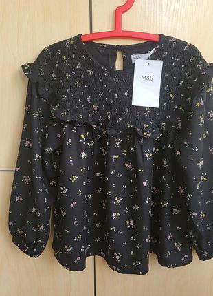 Блузка m&s на 5-6 років