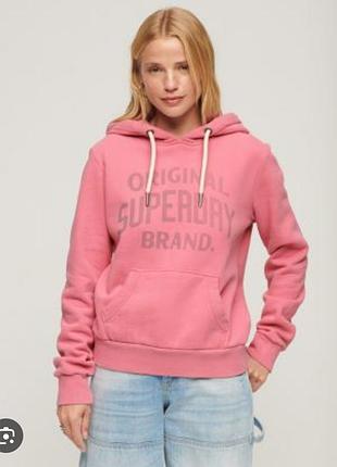 Худі жіноче, світшот, товстовка жіноча тепла з начьосом від superdry оригінал.  розмір по бірці 12, це m.