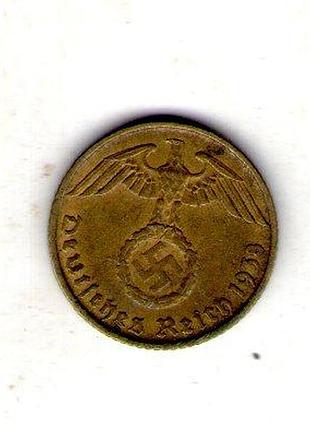 Германия - третий паркс 5 парксфенигов 1938 год алюминий-бронза, 2.5g, ø 18mm no494