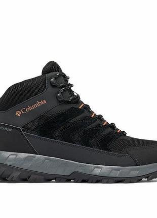 Ботинки мужские columbia strata trailTM mid wp черные
