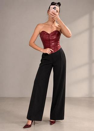 Чорні класичні жіночі штани палаццо zara оригінал розмір s / брюки широкі зара