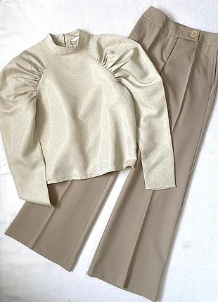 Дуже ефектна жіноча блуза блузон h&m, укорочена, фактурна, розмір xs-s