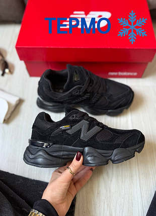 Зимові кросівки new balance 9060 black cordura (термо)