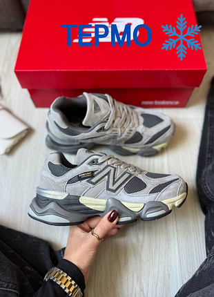 Зимові кросівки new balance 9060 grey cordura (термо)
