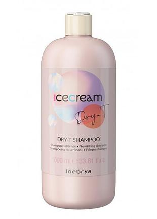 Шампунь для сухих вьющихся и окрашенных волос inebrya shampoo dry-t 1000 мл
