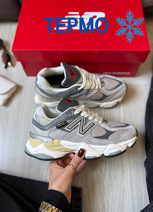 Зимові кросівки new balance 9060 light grey cordura (термо)