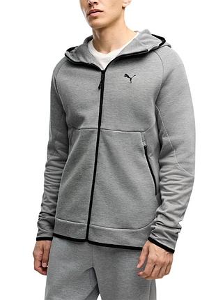 Толстовка чоловіча puma tech slim elevated full-zip hoodie dk сіра 69395103