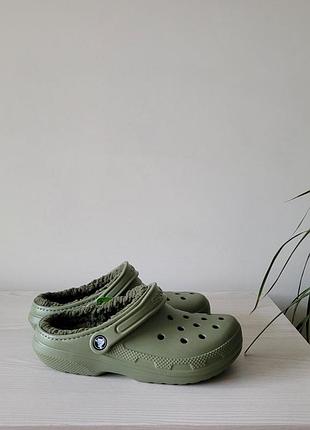 Крокси шльопанці утепені оригінал crocs m5w7 рр.37-37,5