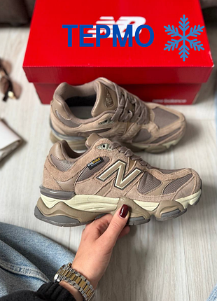 Зимові кросівки new balance 9060 grey (термо)