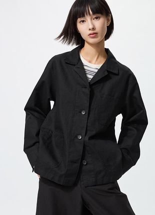 Жакет из льняной смеси uniqlo (482273)