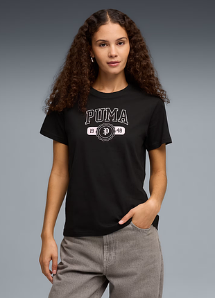 Черная женская футболка puma throwback women's tee новая оригинал из сша