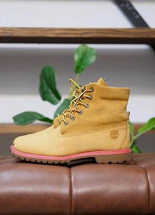 Женские кожаные ботинки timberland 39.5 25.5cm стелька 25.5см.