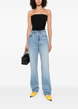 Блакитні джинси jacquemus le paysan прямого крою з високою посадкою, р. 25