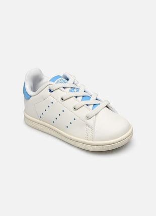 Кросівки для дітей adidas stan smith білі з блакитним
