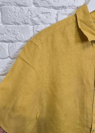 Рубашка льняная marks&spencer m 2