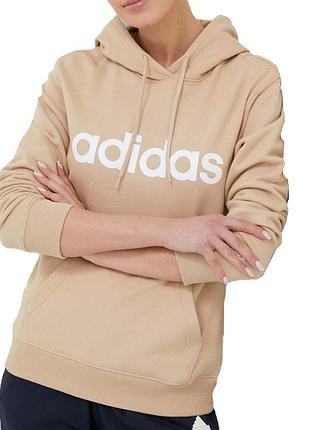 Толстовка жіноча adidas w lin ft hd бежева