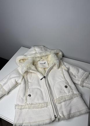 Куртка-дублянка для дівчаток trussardi біла