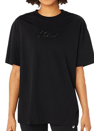 Футболка жіноча asics logo tee чорна 2032c843-002