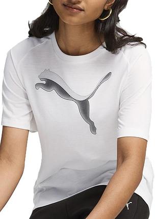 Футболка жіноча puma evostripe tee біла 68166802