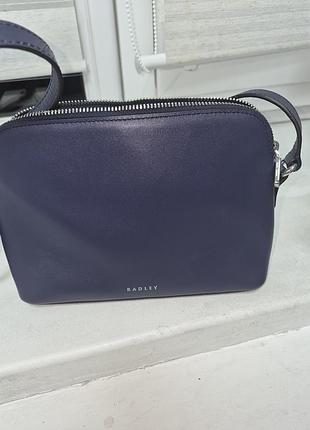 Сумка для жінок radley через плече, синя, маленька, шкіряна