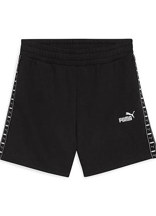 Шорты женские puma tape high-waist shorts черные 68501201