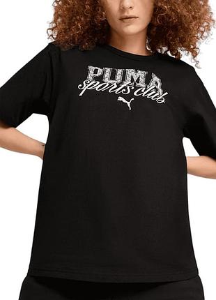 Футболка жіноча puma class relaxed tee чорна 68503101