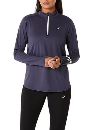 Футболка жіноча asics asics icon 1/2 zip ls top фіолетова 2012d175-500