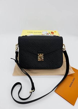 Шкіряна сумочка pochette metis east west black