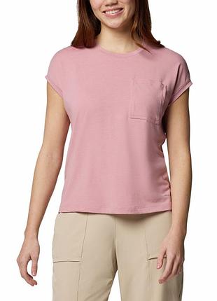 Футболка жiноча columbia boundless trek™ short sleeve tee рожева