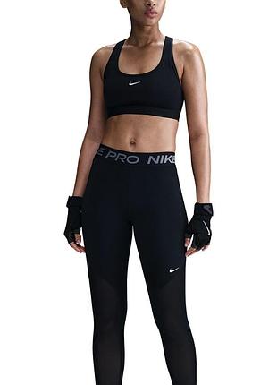 Леггинсы женские nike w np df mr tight gg mesh черные
