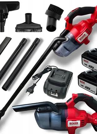Акумуляторный пылесос boxer bx-3292 с комплектом насадок и 48в аккумулятором rj-48