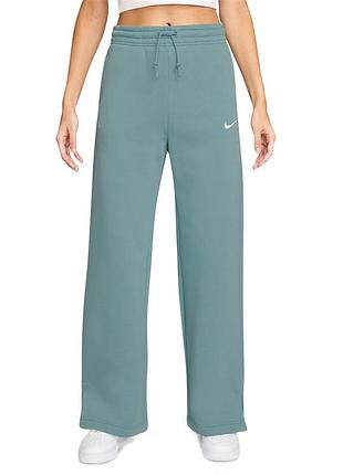 Брюки женские nike w nsw phnx flc hr pant wide 2 бирюзовые