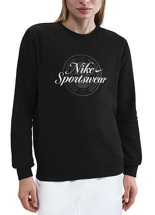 Толстовка жіноча nike w nsw club flc gx std crew чорна