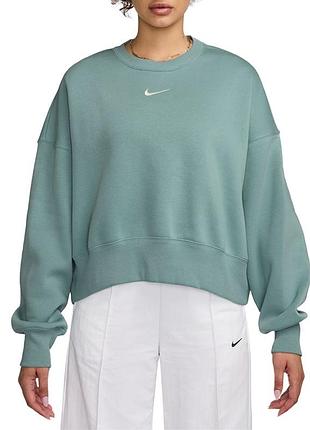Толстовка жіноча nike w nsw phnx flc oos crew бірюзова