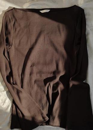 Лонгслів жіночий zara шоколадного кольору