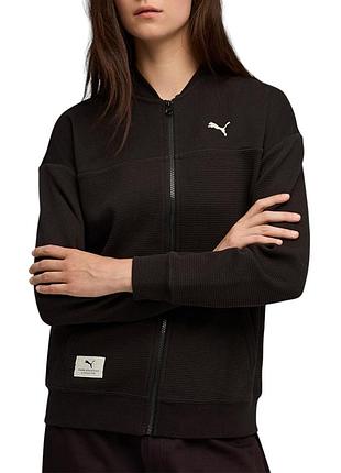 Толстовка жіноча puma class relaxed pinnacle full-zip jacket tr чорна 68812801