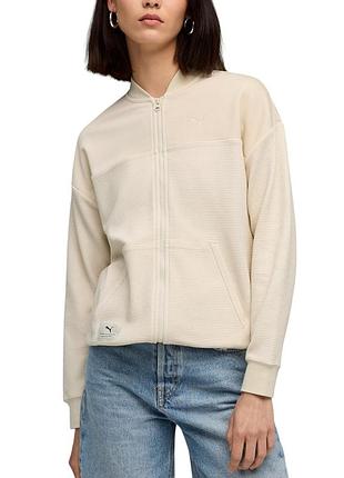Толстовка жіноча puma class relaxed pinnacle full-zip jacket tr молочна 68812887