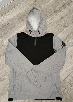 Чоловіче худі adidas сіре з чорним