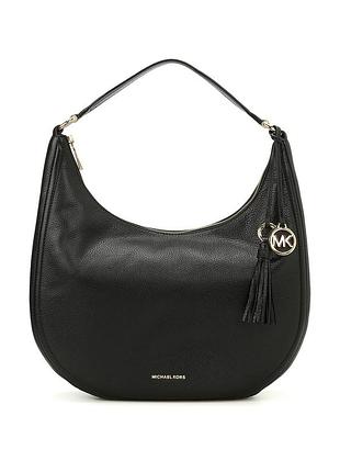 Сумка жіноча michael kors lydia hammered leather hobo bag чорна